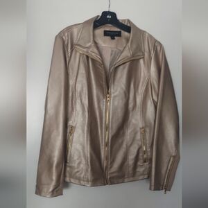Marc New York Gold Leather Jacket